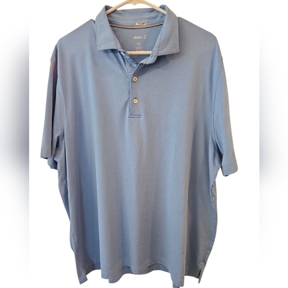 JOHNNIE-O MEN'S PERFORMANCE BLUE GOLF POLO. SIZE X-LARGE. - Picture 1 of 7